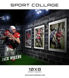 3D Wall Football - Sports Collage