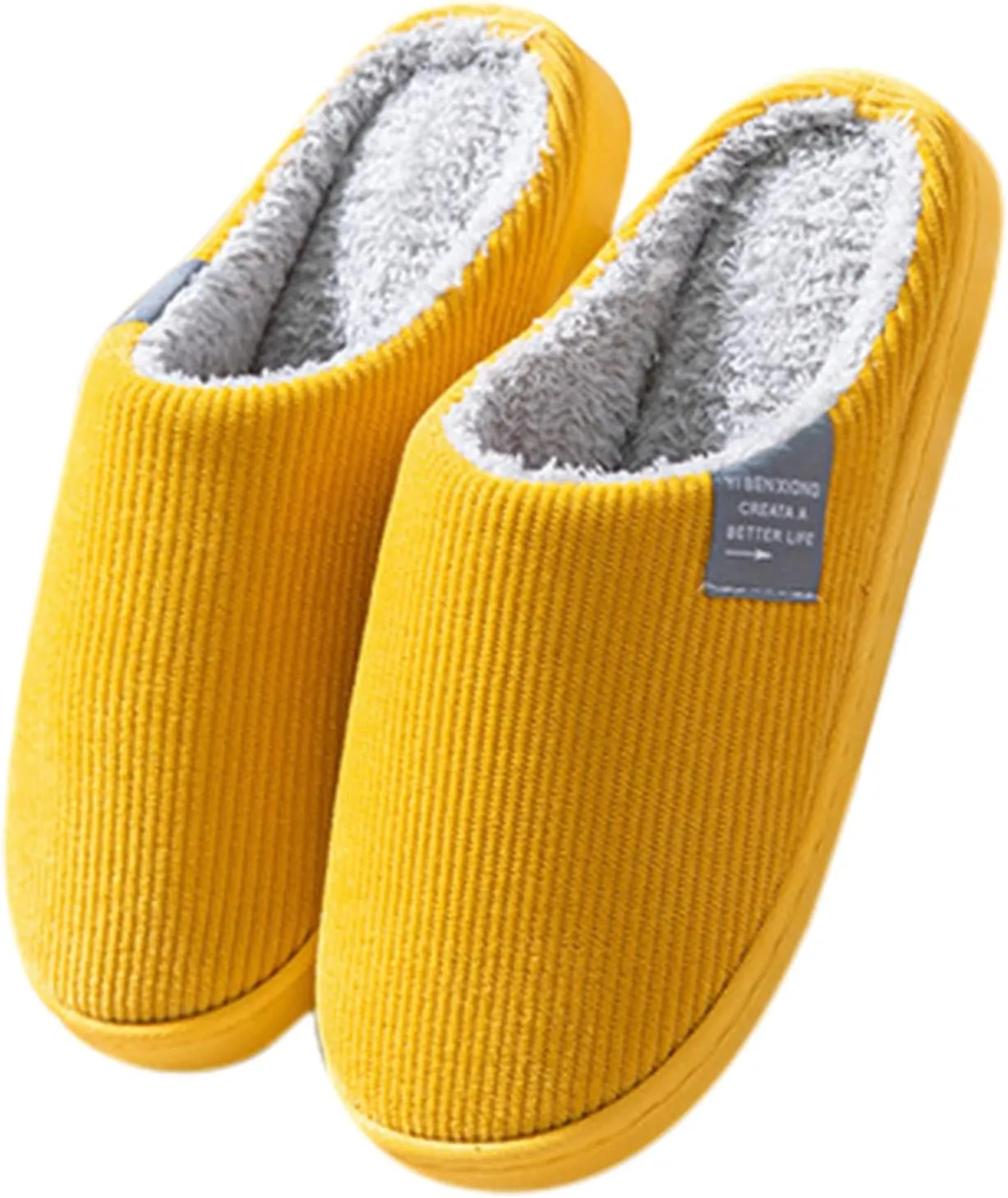 Arch Support Slippers Women Orthotic Fuzzy Platform House Slippers for Wome Men Memory Foam Outdoor Indoor Shoes