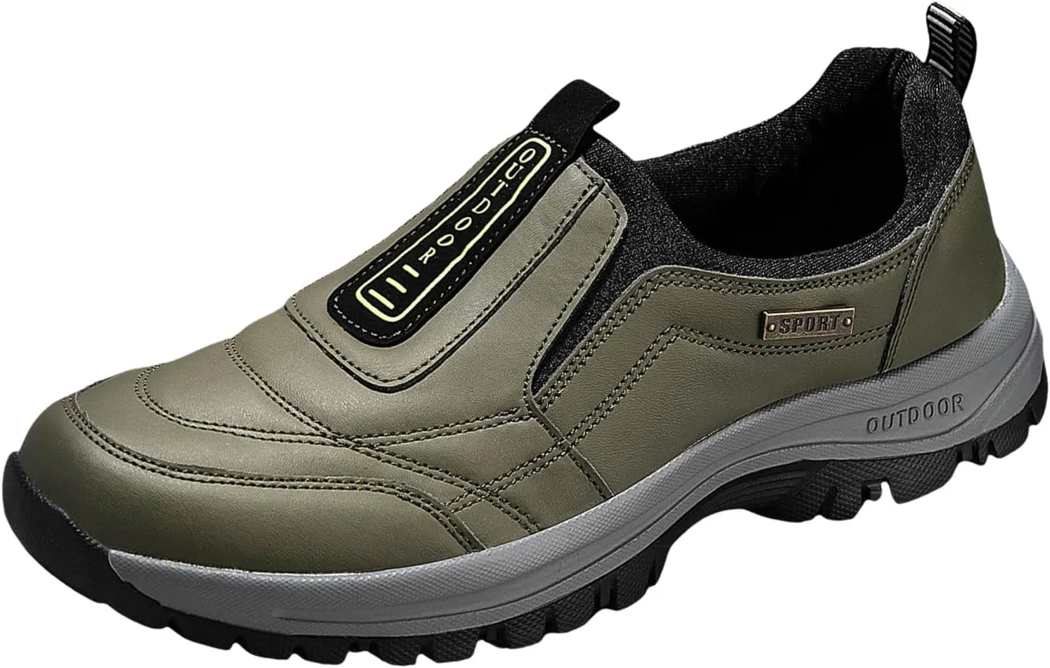 Athletic Fashion Sneakers for Men Comfortable Breathable Stretch Canvas Slip on Sneaker Memory Foam Hiking Shoes