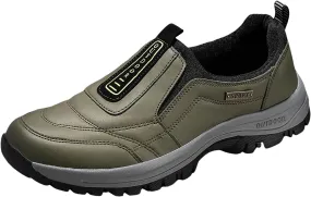 Athletic Fashion Sneakers for Men Comfortable Breathable Stretch Canvas Slip on Sneaker Memory Foam Hiking Shoes