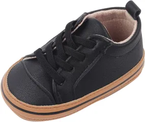 Baby Boys Girls PU Leather Soft Rubber Sole Sneakers Toddler Anti-Slip Ankle Boots Infant occasins Little Boys Slip on