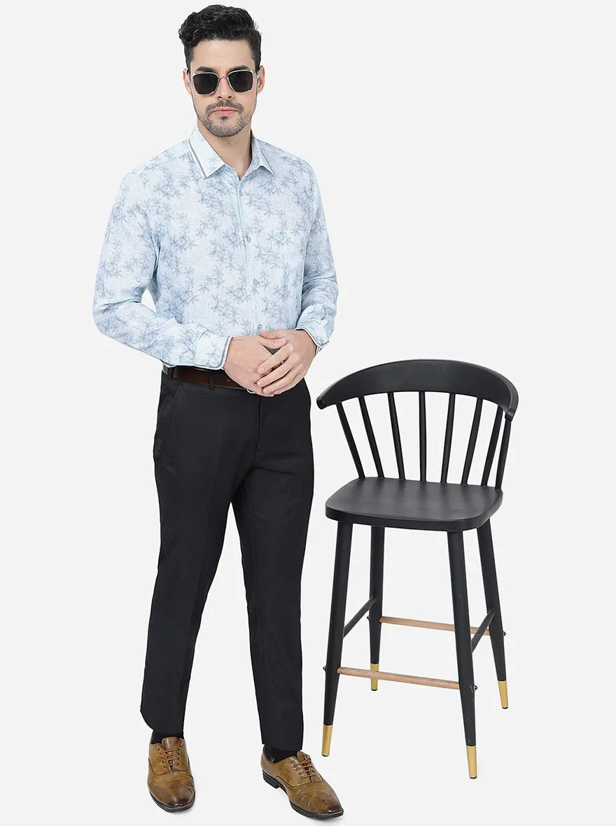 Black Checked Super Slim Fit Formal Trouser | JadeBlue