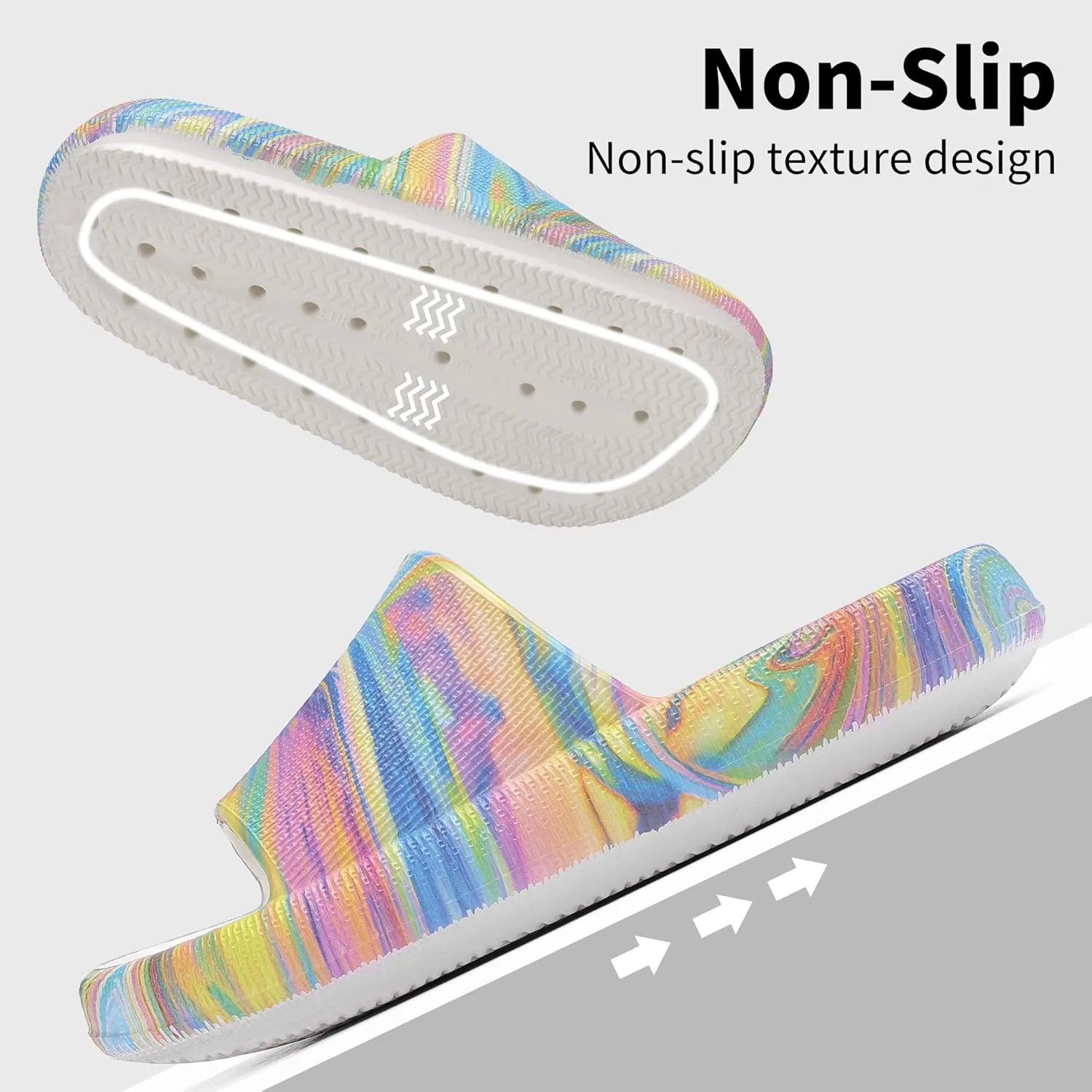 Boys and Girls Cloud Slides for Kids – Non-Slip Summer Slippers Lightweight Beach, Pool, and Indoor Shower Sandals