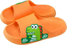 Boys Cartoon Pattern Slippers Summer Cloud Slides for Kids Soft Quick Drying Shower Cushioned Slides Pool Slide