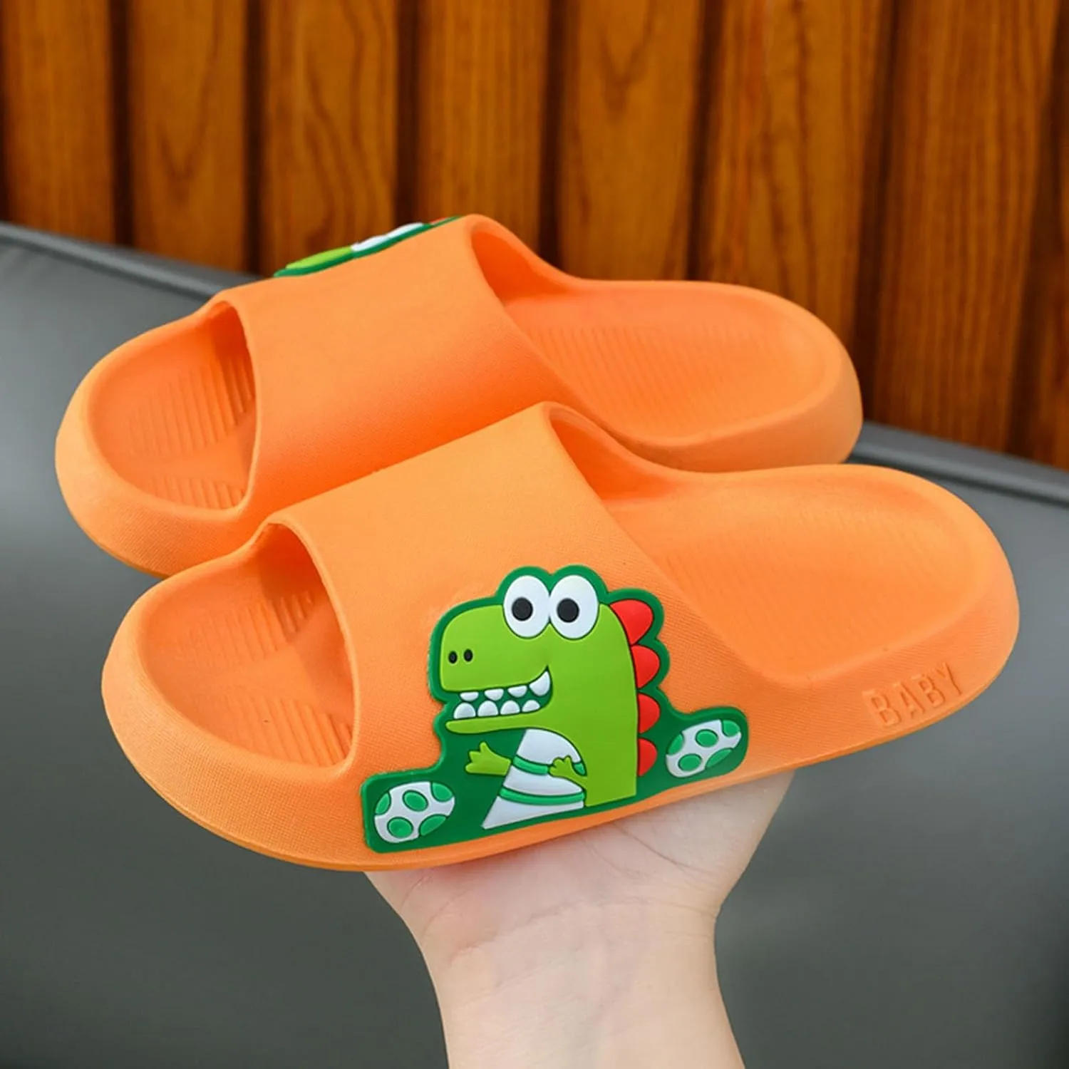 Boys Cartoon Pattern Slippers Summer Cloud Slides for Kids Soft Quick Drying Shower Cushioned Slides Pool Slide