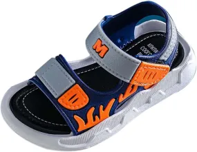 Boys Sandals Summer Beach Shoes Hook Loop Fashion Flame Breathable Non Slip Sandals Soccer Close for Kids