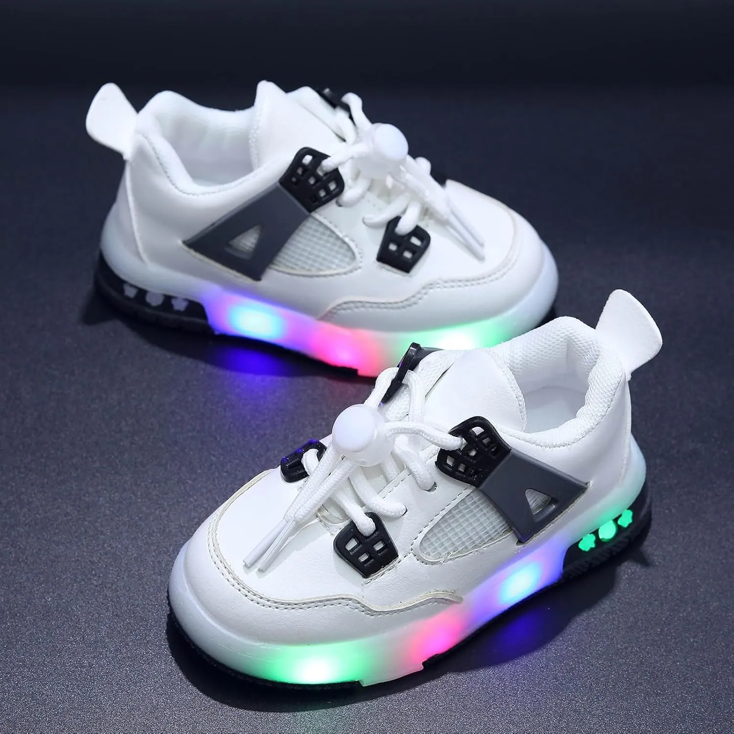 Cathalem Kids Baby Girls Shoes Sneakers LED Light Up Luminous Bowknot Sneakers Winter Warm Shoes for Toddler 1-6Years