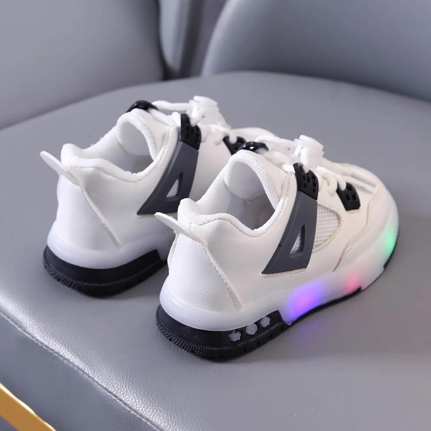 Cathalem Kids Baby Girls Shoes Sneakers LED Light Up Luminous Bowknot Sneakers Winter Warm Shoes for Toddler 1-6Years