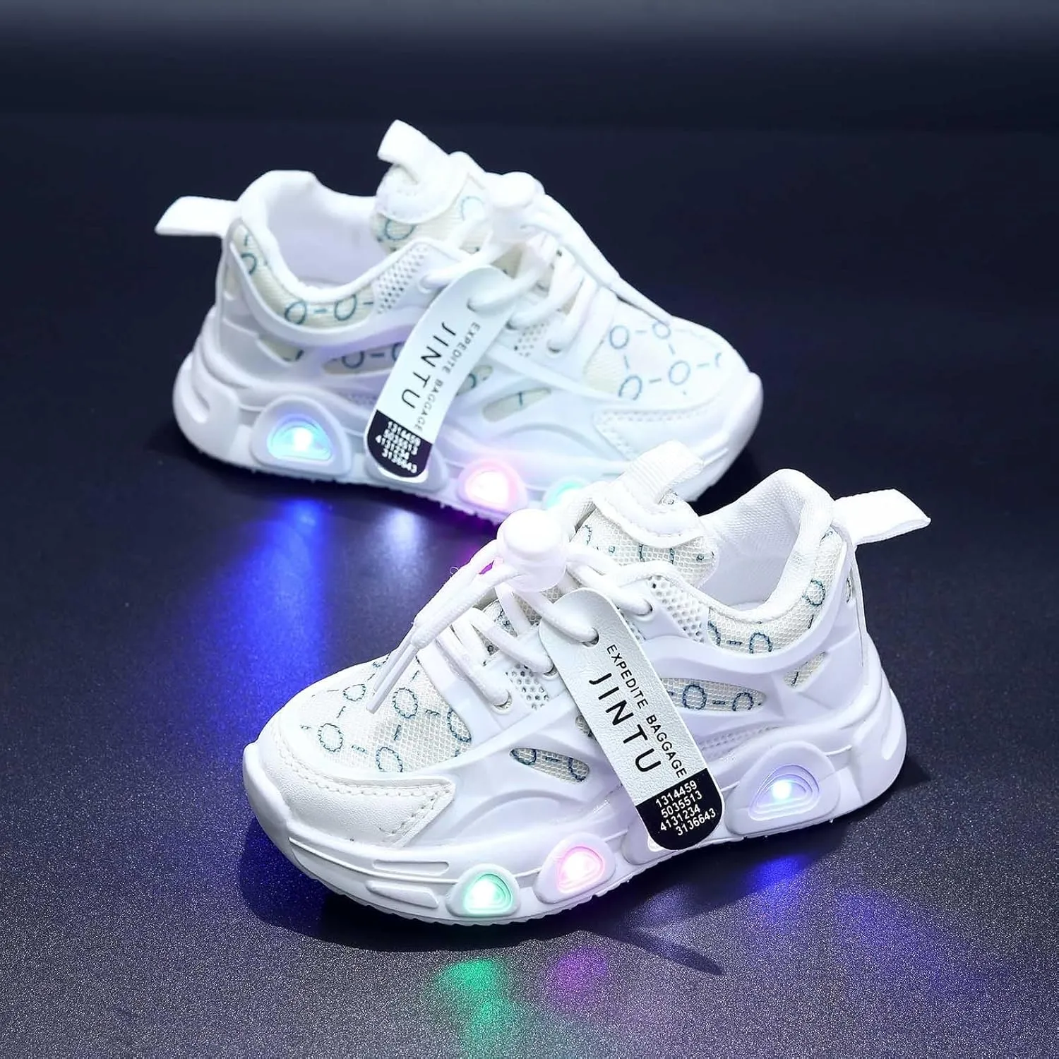 Cathalem Kids Baby Girls Shoes Sneakers LED Light Up Luminous Bowknot Sneakers Winter Warm Sneakers for Toddler 1-6Years