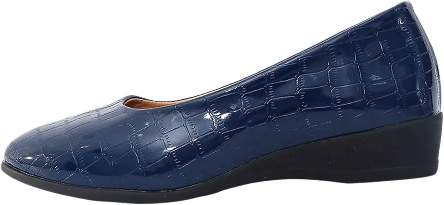 Flats for Women with Arch Support, Closed Round Toe Dressy Formal Flat Low Heel Slip on Loafers for Women
