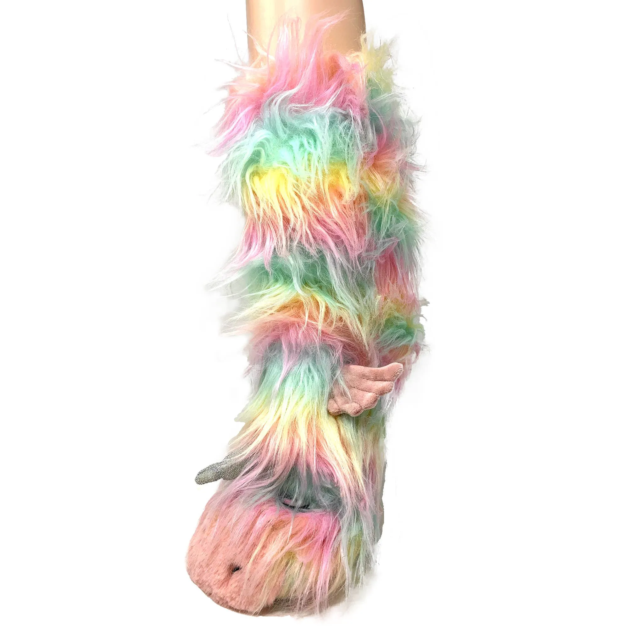 Funky Unicorn | Women's Animal Fluffy House Sherpa Slippers