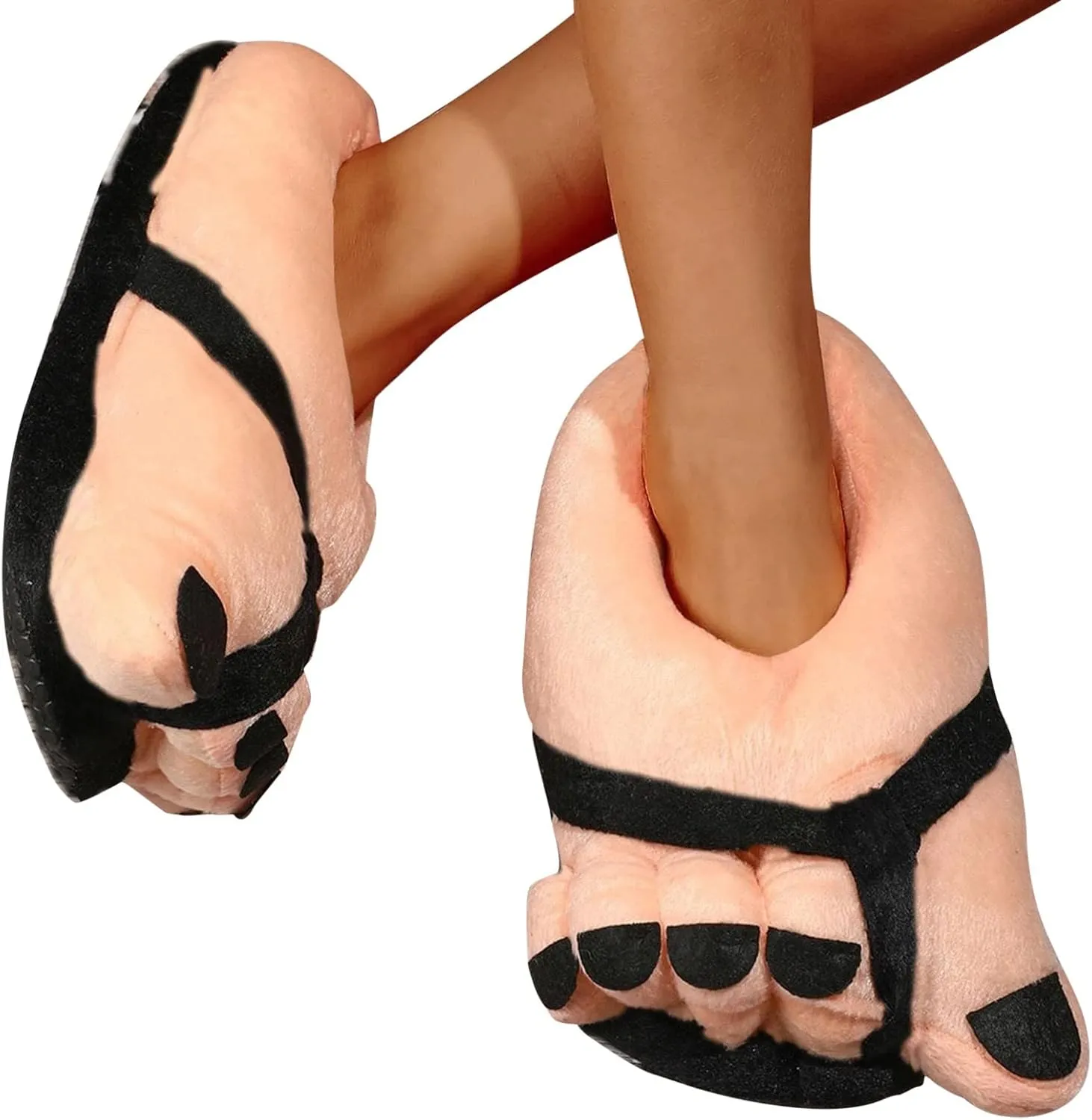 Funny Couples Plush Slipper Novelty Gag Gift, Indoor Flat Winter Furry Slippers for Women Men Shoes Anti Slip Soft Cute House Slippers