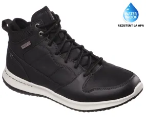 Ghete sport, barbati, SKECHERS WATERPROOF Delson Selecto, 65801-BLK negru, textil