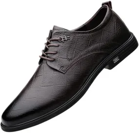 Handmade Brogue Office Shoes Vintage Design Oxford Shoes Versatile Mens Dress Shoes Formal Business Leather Shoes New Breathable Casual Shoes