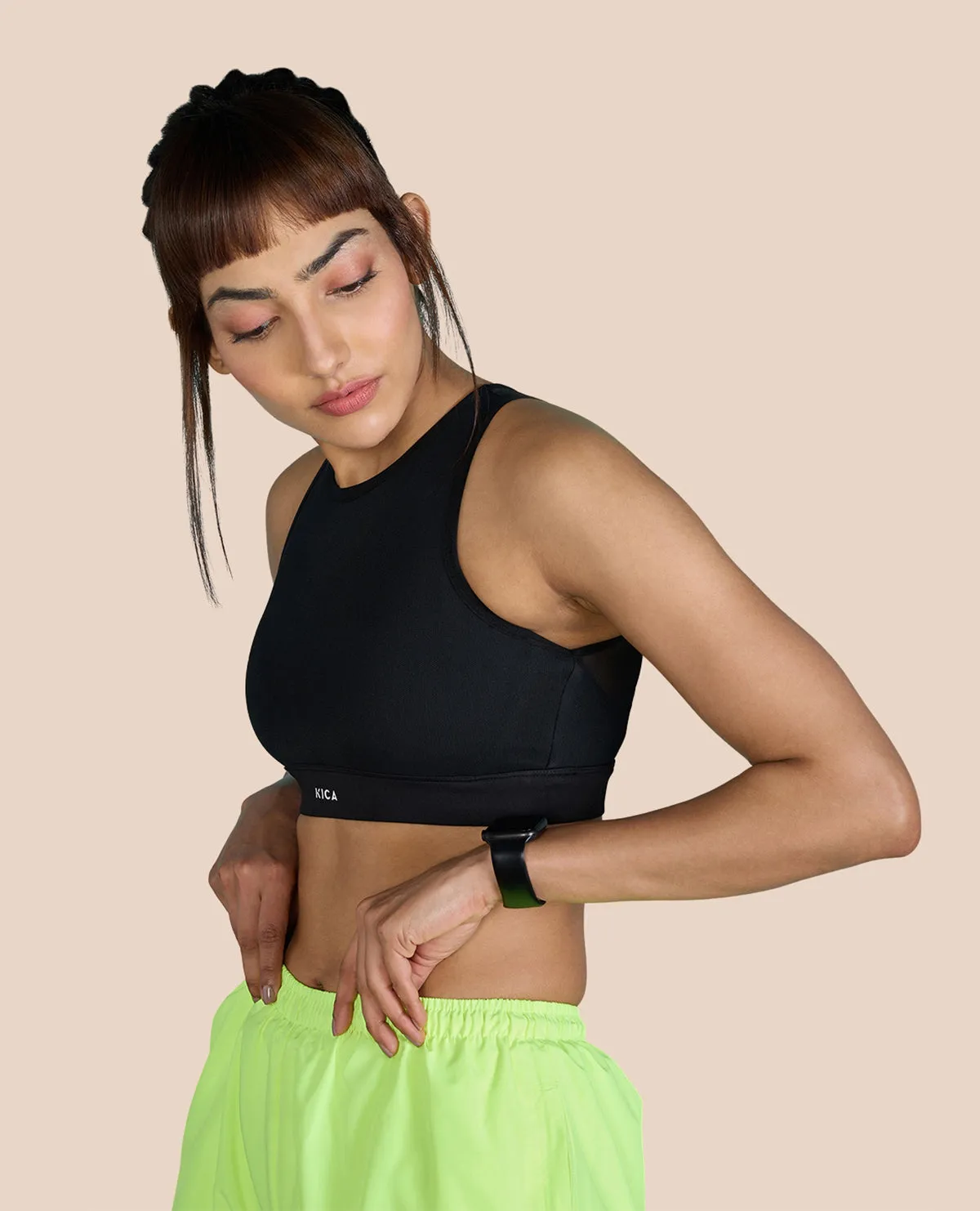 High Impact & Full Coverage Mesh Sports Bra