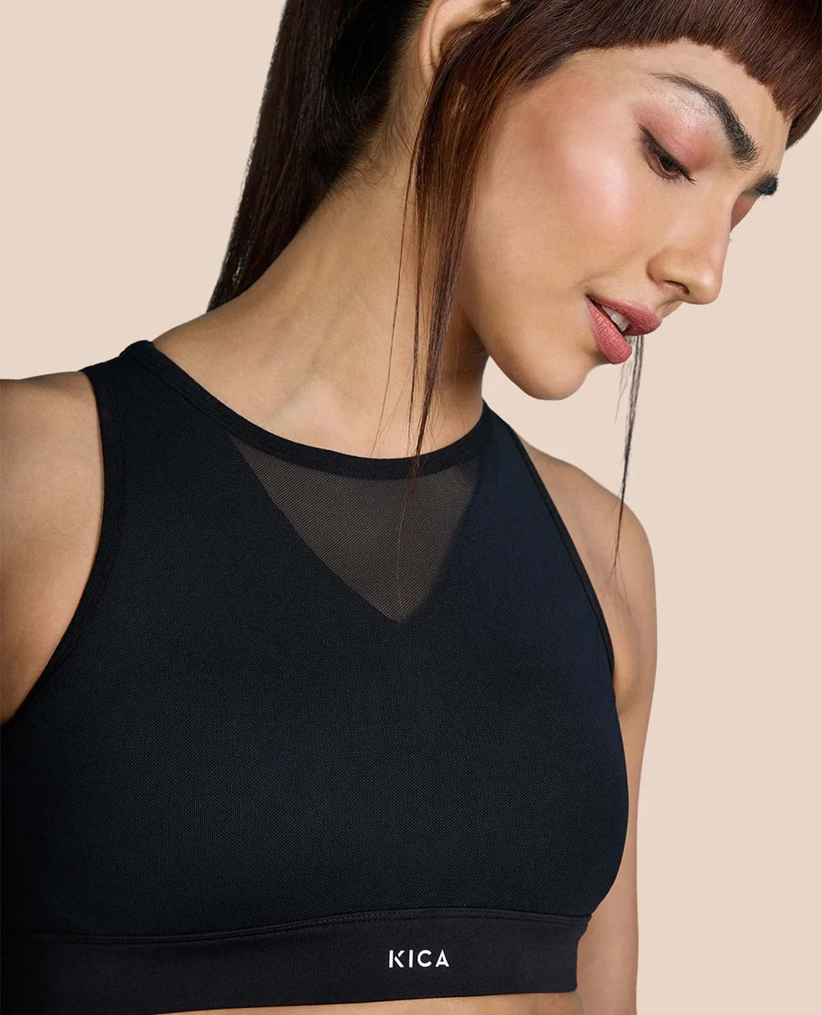High Impact & Full Coverage Mesh Sports Bra