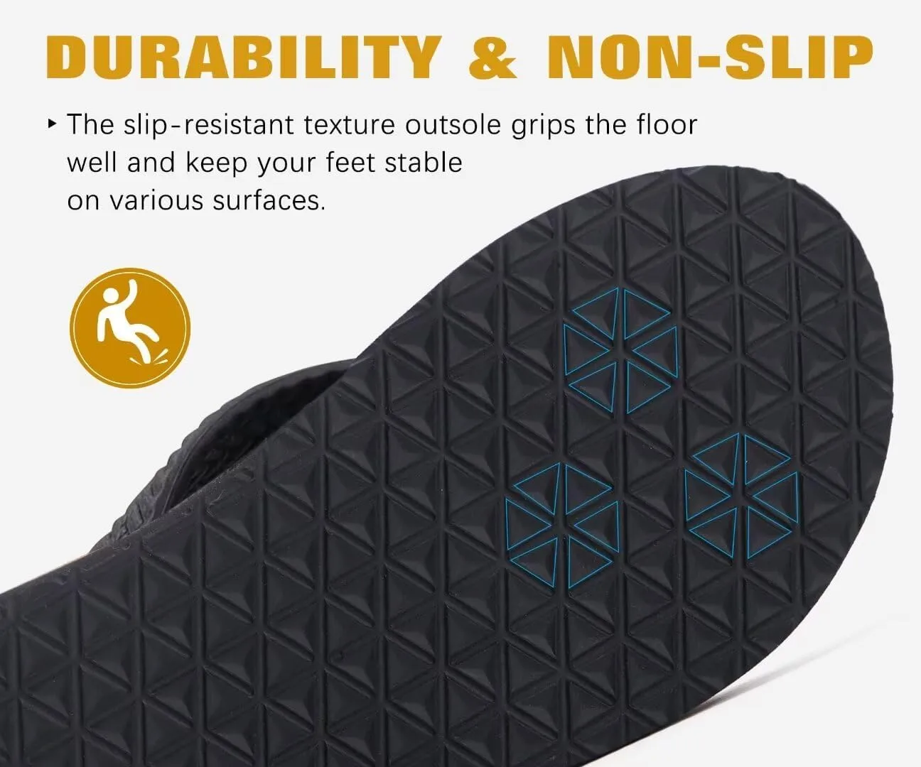 KuaiLu Men's Leather Flip Flops Arch Support Summer Beach Pool Water Thong Sandals Waterproof Rubber Walking Shoes