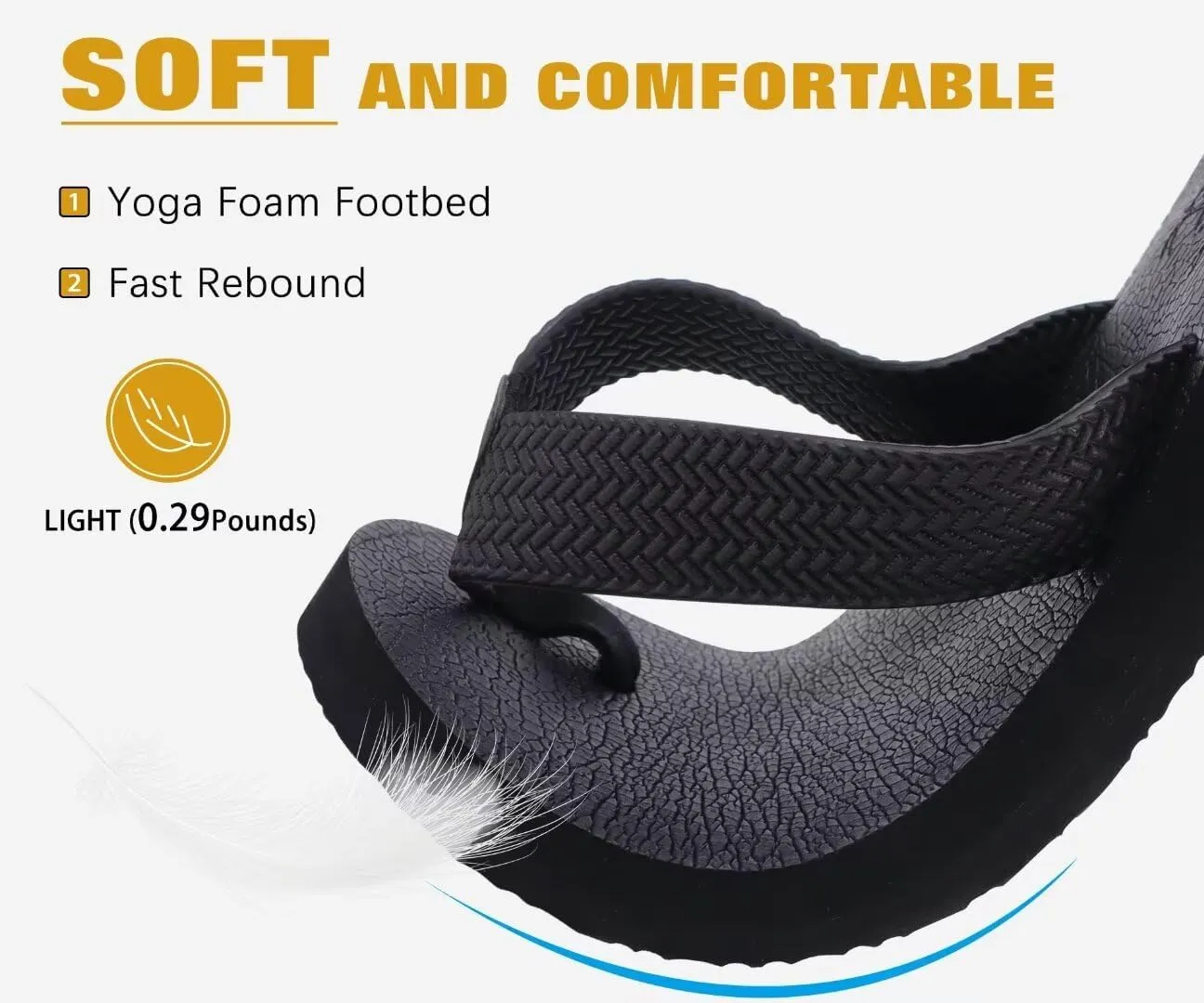 KuaiLu Men's Leather Flip Flops Arch Support Summer Beach Pool Water Thong Sandals Waterproof Rubber Walking Shoes