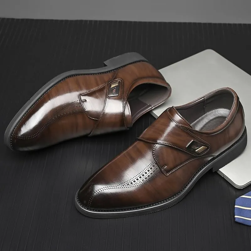 Men's Dress Shoes Business Casual Patent Leather Loafers Mens Fashion Formal Business Oxford Shoes