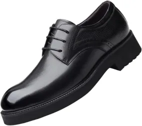 Men's Genuine Leather Oxfords Shoes Fashion Lace up Formal Business Men Dress Shoes Non-Slip Soft Sole Casual Shoes(7)