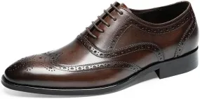 Mens Oxfords Shoes Non-Slip Comfortable Tuxedo Shoes Formal Derby Shoes Comfort Office Working Leather Derby Shoes(7)