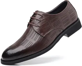 Mens Tuxedo Shoes Leather Formal Business Oxford Dress Shoes Fashion Breathable Prom Business Wedding Dress Shoes