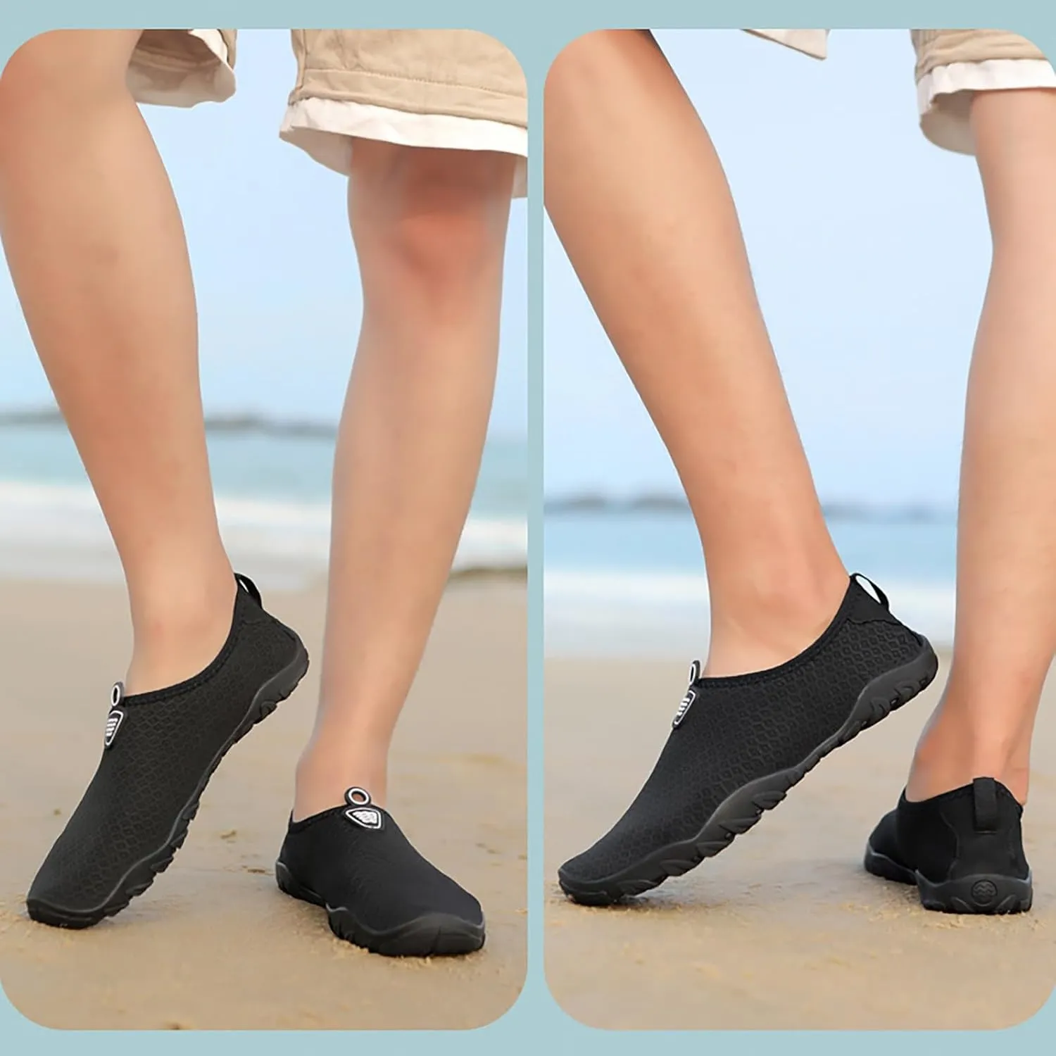 Mens Water Shoes Wide Width Non Slip Athletic Footwear Wide Toe Water Shoes Barefoot