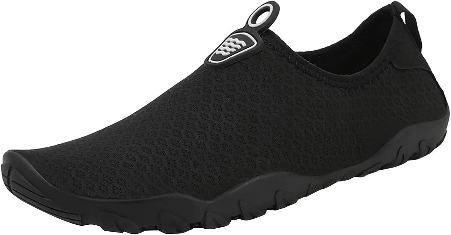 Mens Water Shoes Wide Width Non Slip Athletic Footwear Wide Toe Water Shoes Barefoot