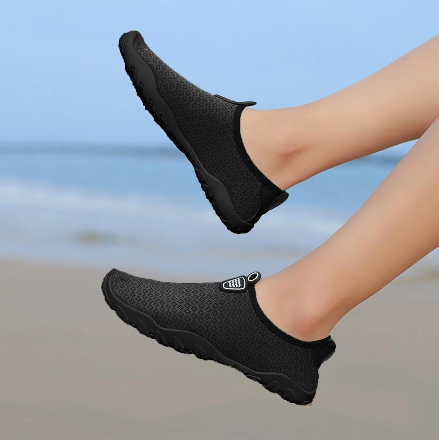 Mens Water Shoes Wide Width Non Slip Athletic Footwear Wide Toe Water Shoes Barefoot