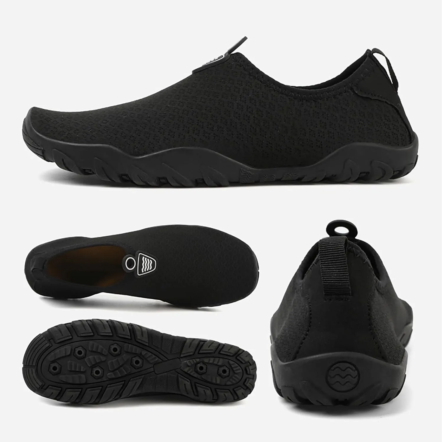 Mens Water Shoes Wide Width Non Slip Athletic Footwear Wide Toe Water Shoes Barefoot