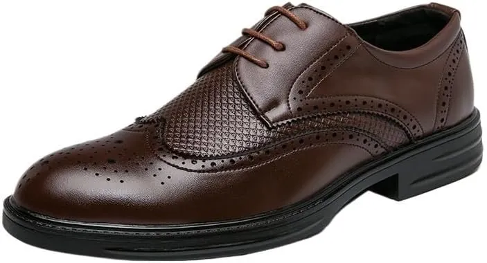 New Luxury Men Dress Wedding Shoes Platform Fashion Pointed Toe Heighten Oxford Shoes Party Prom Shoes Casual Breathable Genuine Leather Shoes