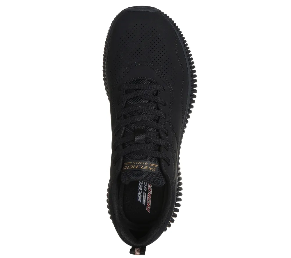 Pantofi sport, dama, SKECHERS BOBS GEO-HOW MARVELOUS 117422-BBK negru, piele ecologica