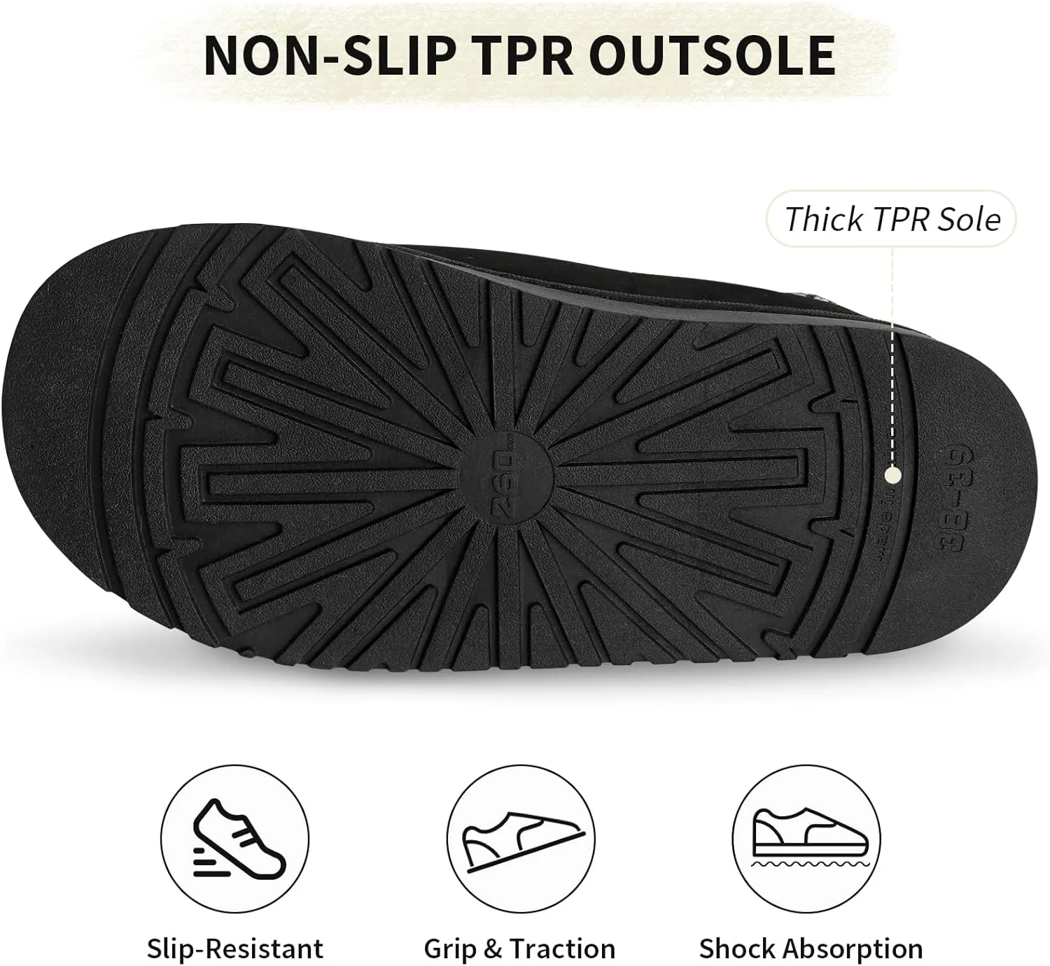 Platform Slippers for Women Mini Fuzzy Boots, Super Light EVA 4cm Thick Sole, Fur Fleece Lined, Cozy and Stylish Slipper for Outdoor Indoor