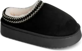 Platform Slippers for Women Mini Fuzzy Boots, Super Light EVA 4cm Thick Sole, Fur Fleece Lined, Cozy and Stylish Slipper for Outdoor Indoor