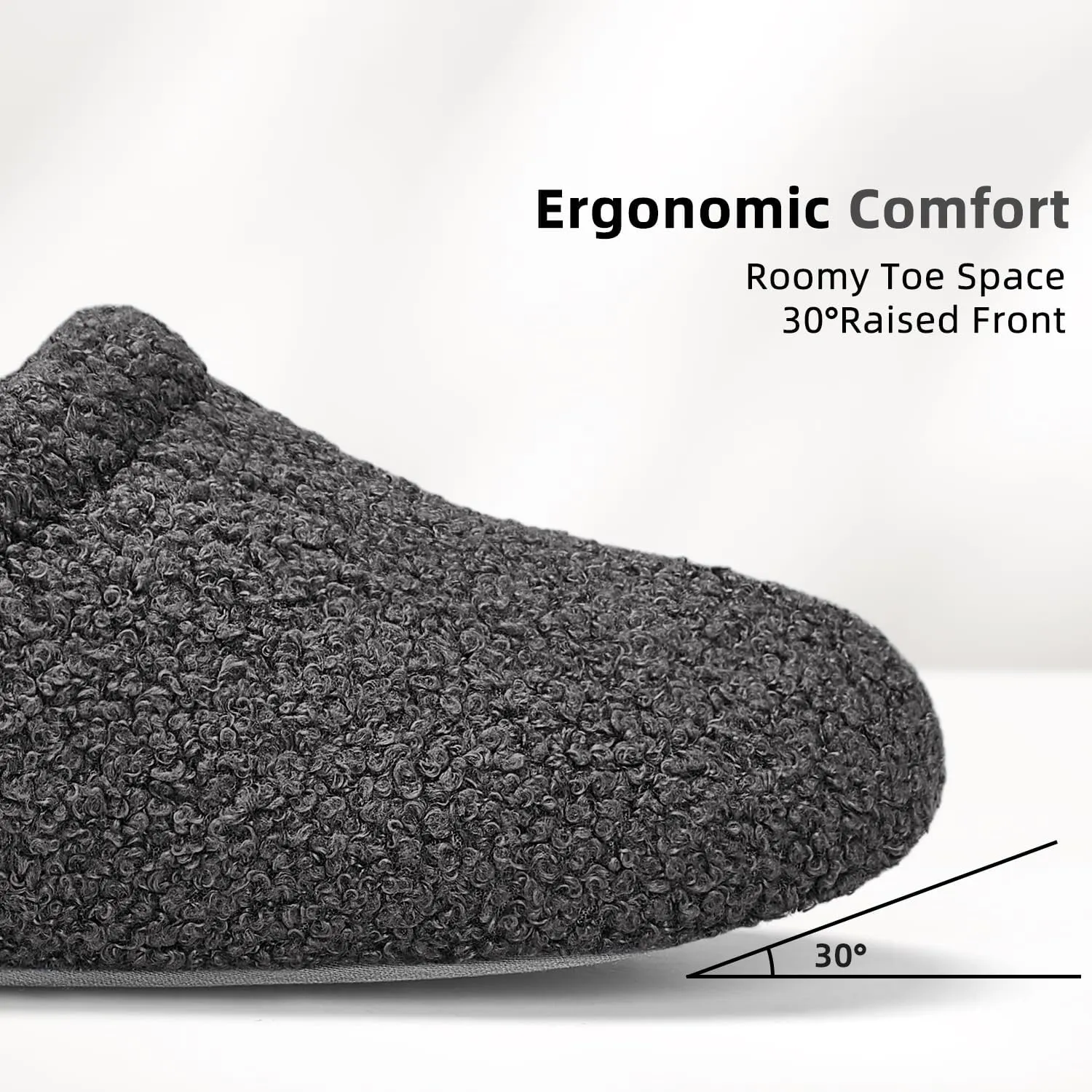 Slippers for Women Indoor Fuzzy Womens Mens Slippers Bedroom House Shoes with Memory Foam Curly Fleece for Indoor Outdoor