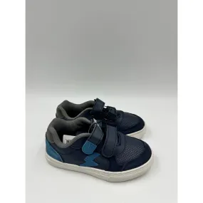 Small Kid/Toddler Size 11, Blue Fashion Sneaker, with Straps, and Suede Details