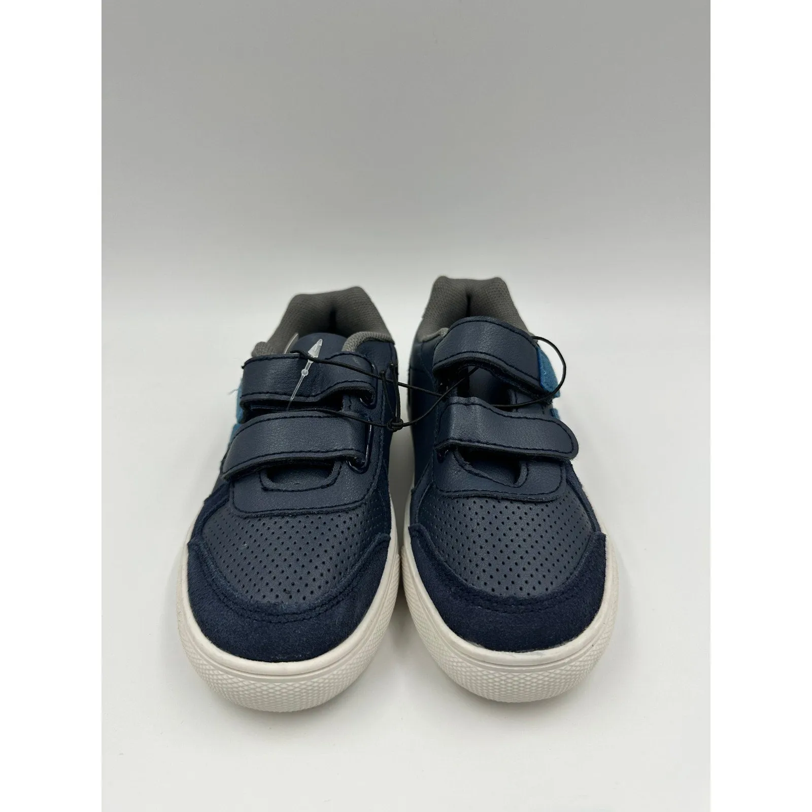 Small Kid/Toddler Size 11, Blue Fashion Sneaker, with Straps, and Suede Details