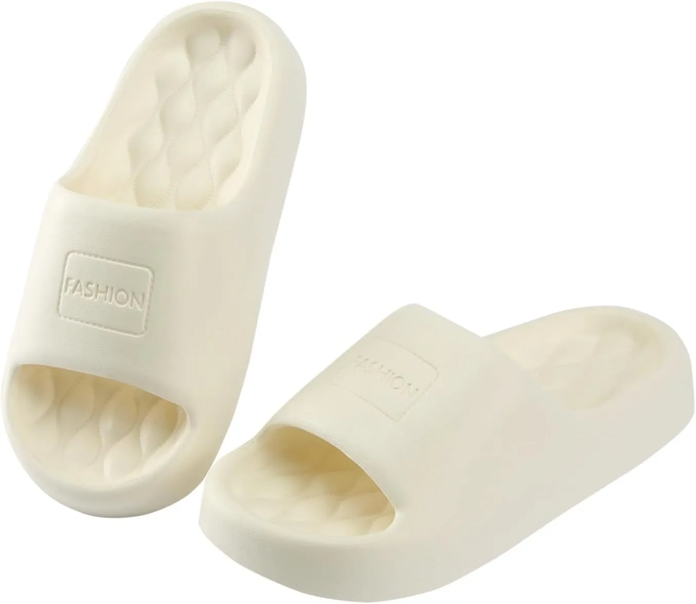 Summer Cloud Slides for Women and Men Soft Cloud Slippers Slides Easy Clean Thick Sole Glass Slippers for Women