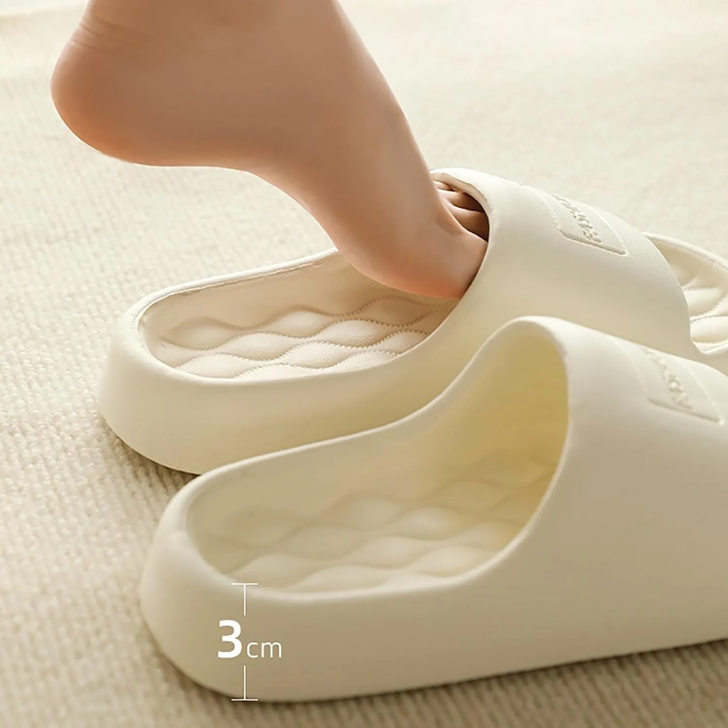Summer Cloud Slides for Women and Men Soft Cloud Slippers Slides Easy Clean Thick Sole Glass Slippers for Women