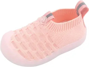 Toddler Baby Sneakers Girls Leisure Shoes Mesh Shoes Breathable Soft Sole Sport Shoes Socks Shoes Boy Solid Tied Shoes