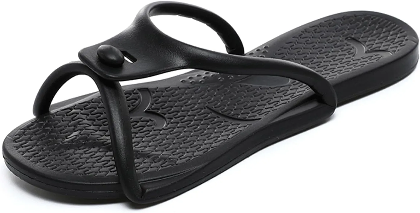 Travel Slippers Shower Shoes For Men Women - Foldable Flip-Flop Sandals Non-Slip Quick-Dry, Portable House Shoes For Bathroom Gym Spa Pool Beach