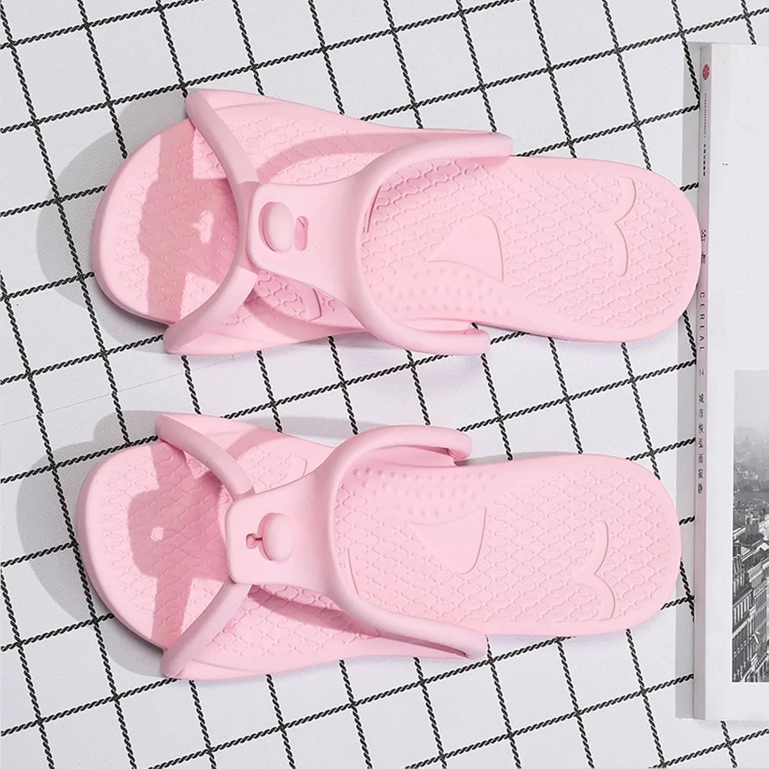 Travel Slippers Shower Shoes For Men Women - Foldable Flip-Flop Sandals Non-Slip Quick-Dry, Portable House Shoes For Bathroom Gym Spa Pool Beach