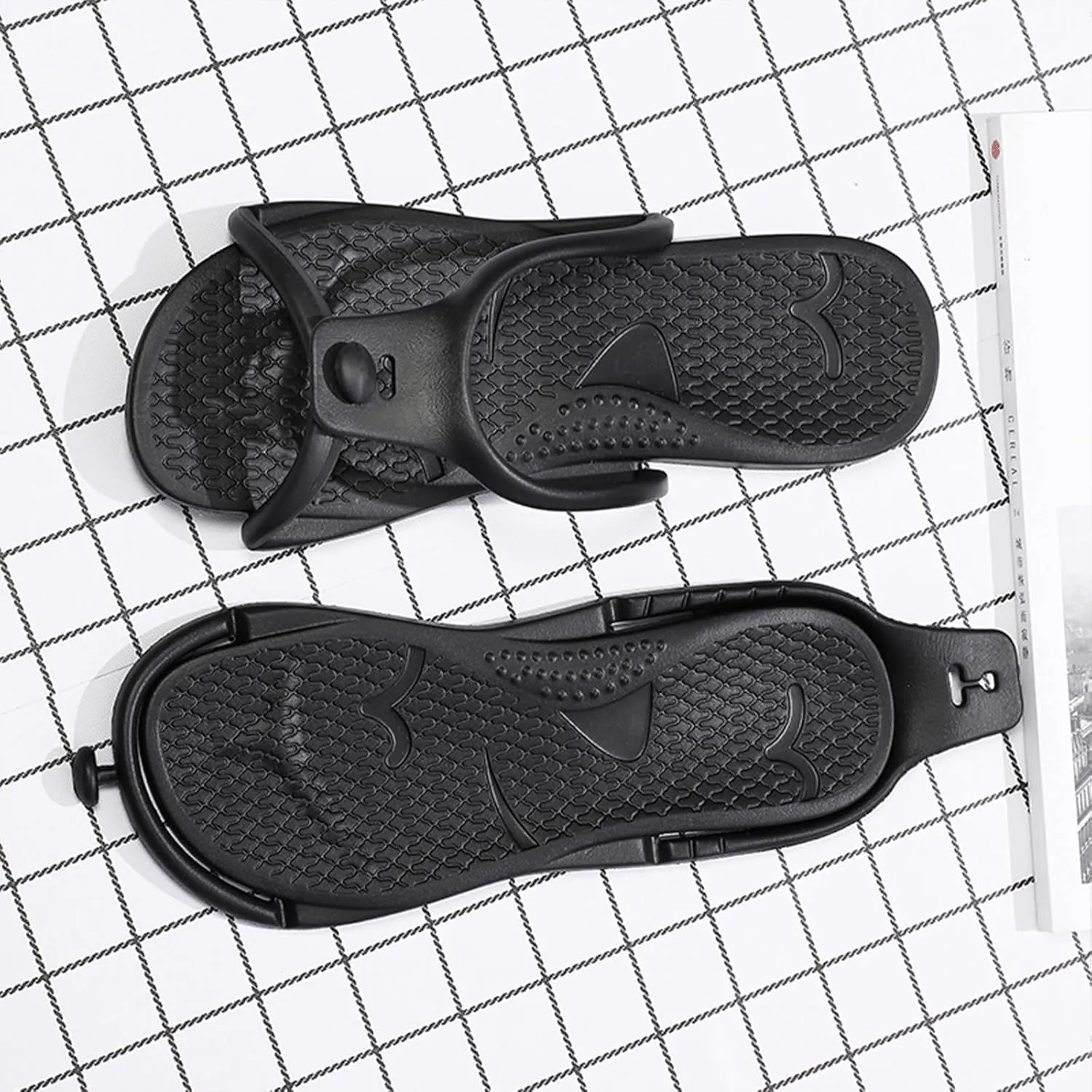 Travel Slippers Shower Shoes For Men Women - Foldable Flip-Flop Sandals Non-Slip Quick-Dry, Portable House Shoes For Bathroom Gym Spa Pool Beach