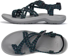 Viakix Womens Walking Sandals: Cute Stylish Comfy Athletic Sport Outdoor Hiking Sandal for Trekking Water Outdoor Beach With Arch Support for Womens Ladies
