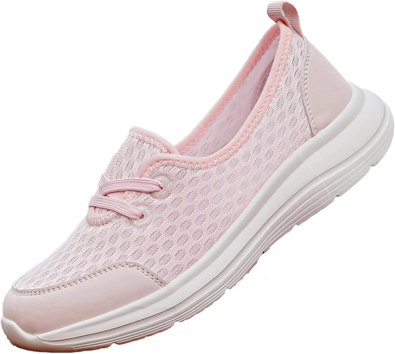 Walking Shoes Women Breathable Mesh Knit Sneakers Casual Ultra Light Low Top Loafers Fashion Orthotic Athletic Tennis Running Sneakers for Plantar Fasciitis