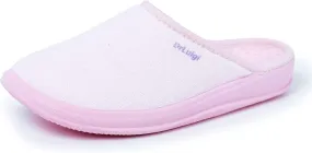 Women Stylish Wide Medical Slippers - Memory Foam Padded Easily Adjustable Sole Indoor Outdoor Italian Cotton Slippers - Relieves Pressure Improves Peripheral Blood Circulation - 7 F, Pink
