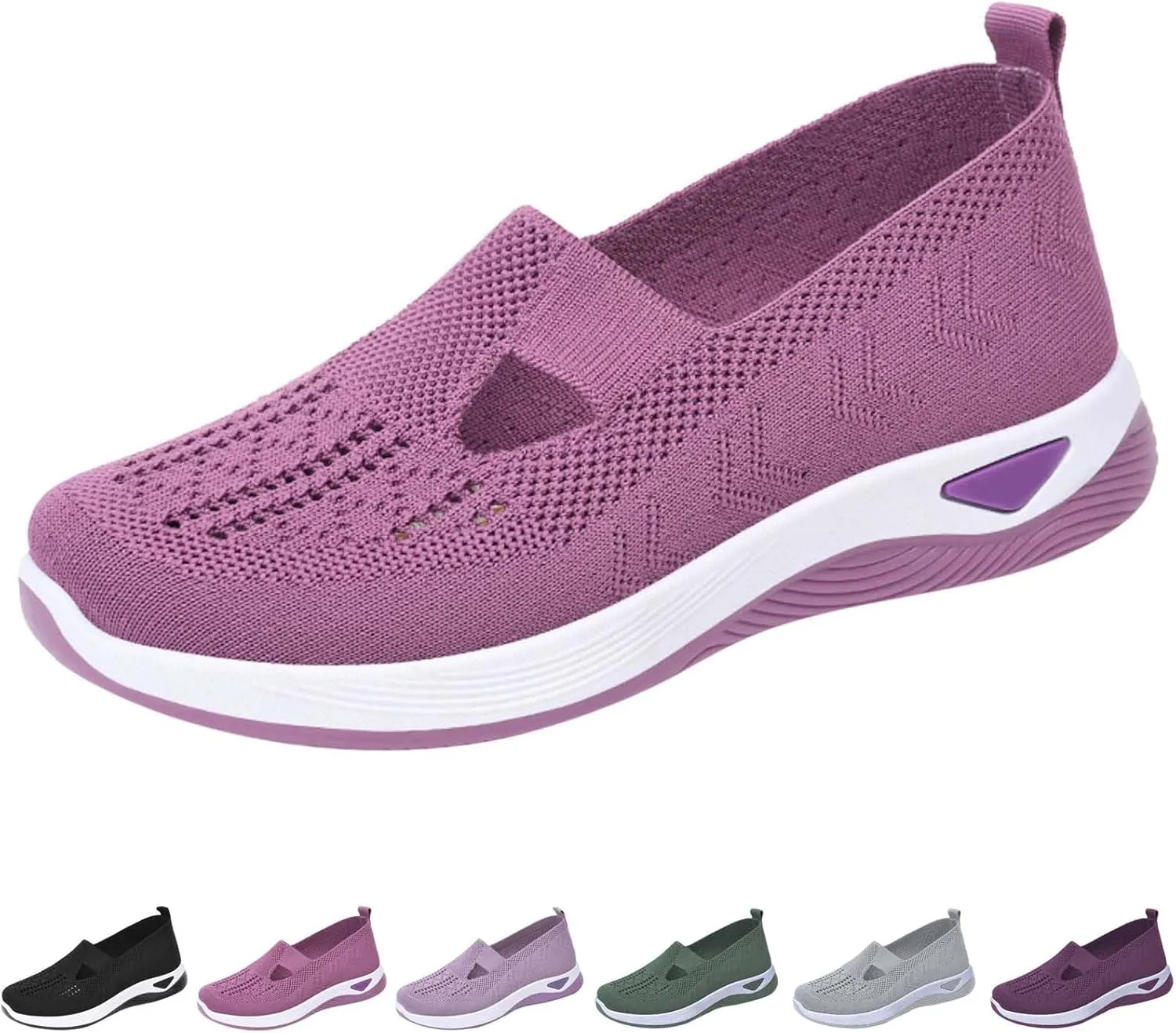 Women Walking Shoes Sock Sneakers Slip-On Breath Mens Tennis Shoes Mesh Men's Casual Shoes Women's Fashion Sneakers Black Tennis Shoe Trainers Shoe