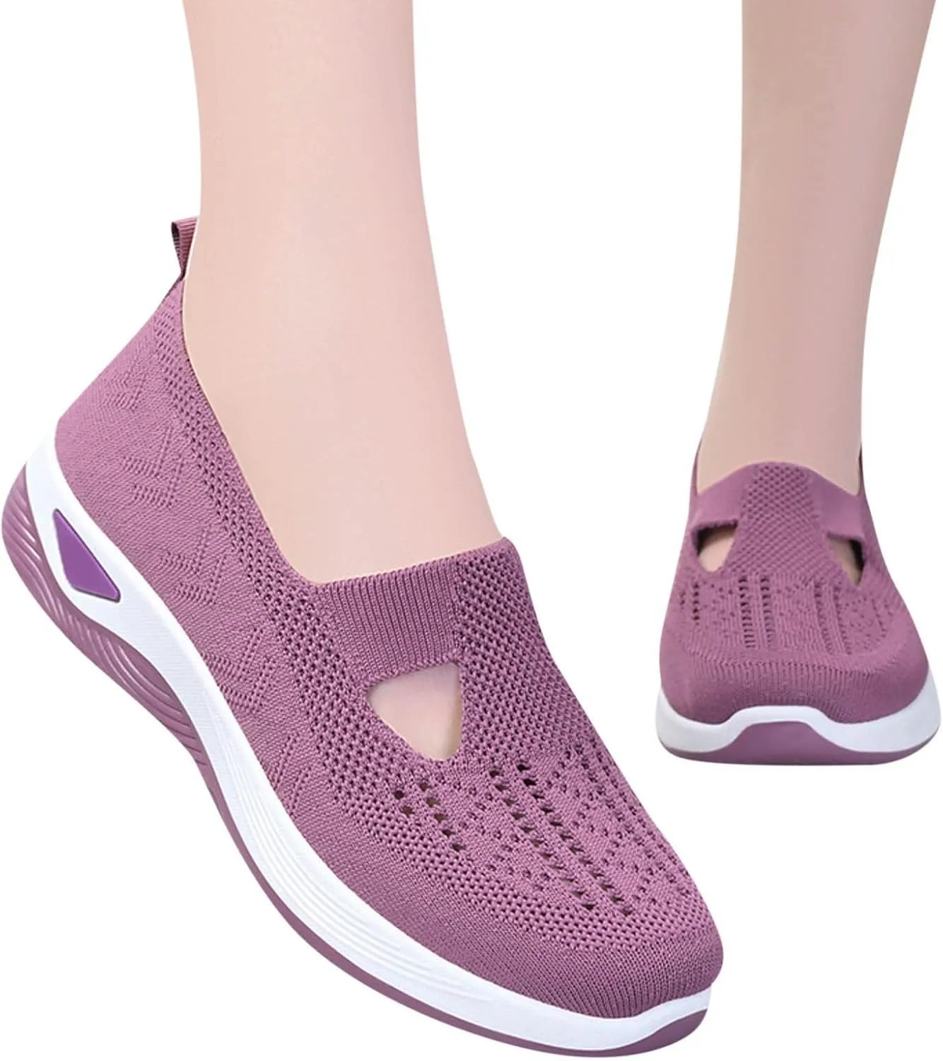 Women Walking Shoes Sock Sneakers Slip-On Breath Mens Tennis Shoes Mesh Men's Casual Shoes Women's Fashion Sneakers Black Tennis Shoe Trainers Shoe