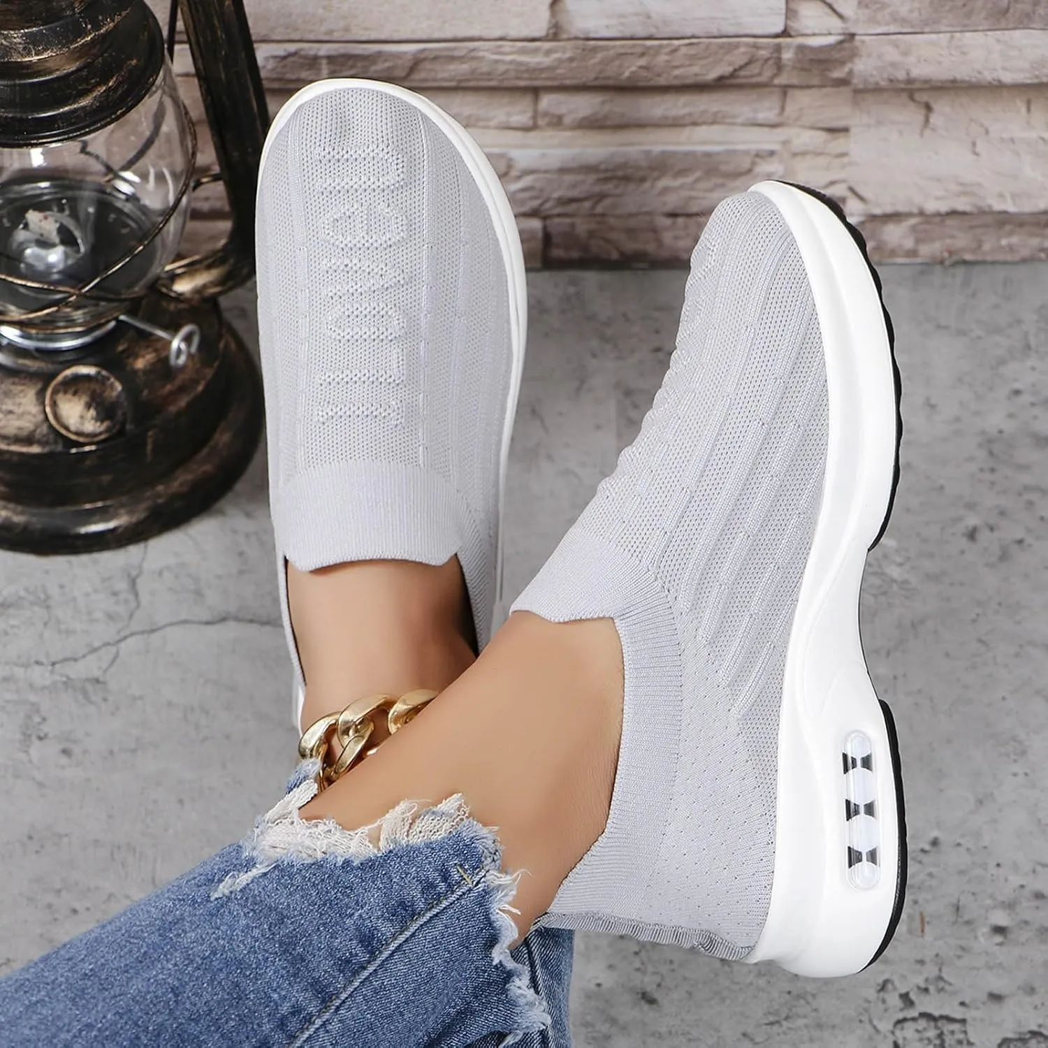Women Walking Shoes with Arch Support Orthopedic Shoes for Women Sneakers for Women Running Shoes Slip On Casual Shoes Comfortable Fashion Tennis Shoes Mesh Lightweight Sneaker for Work