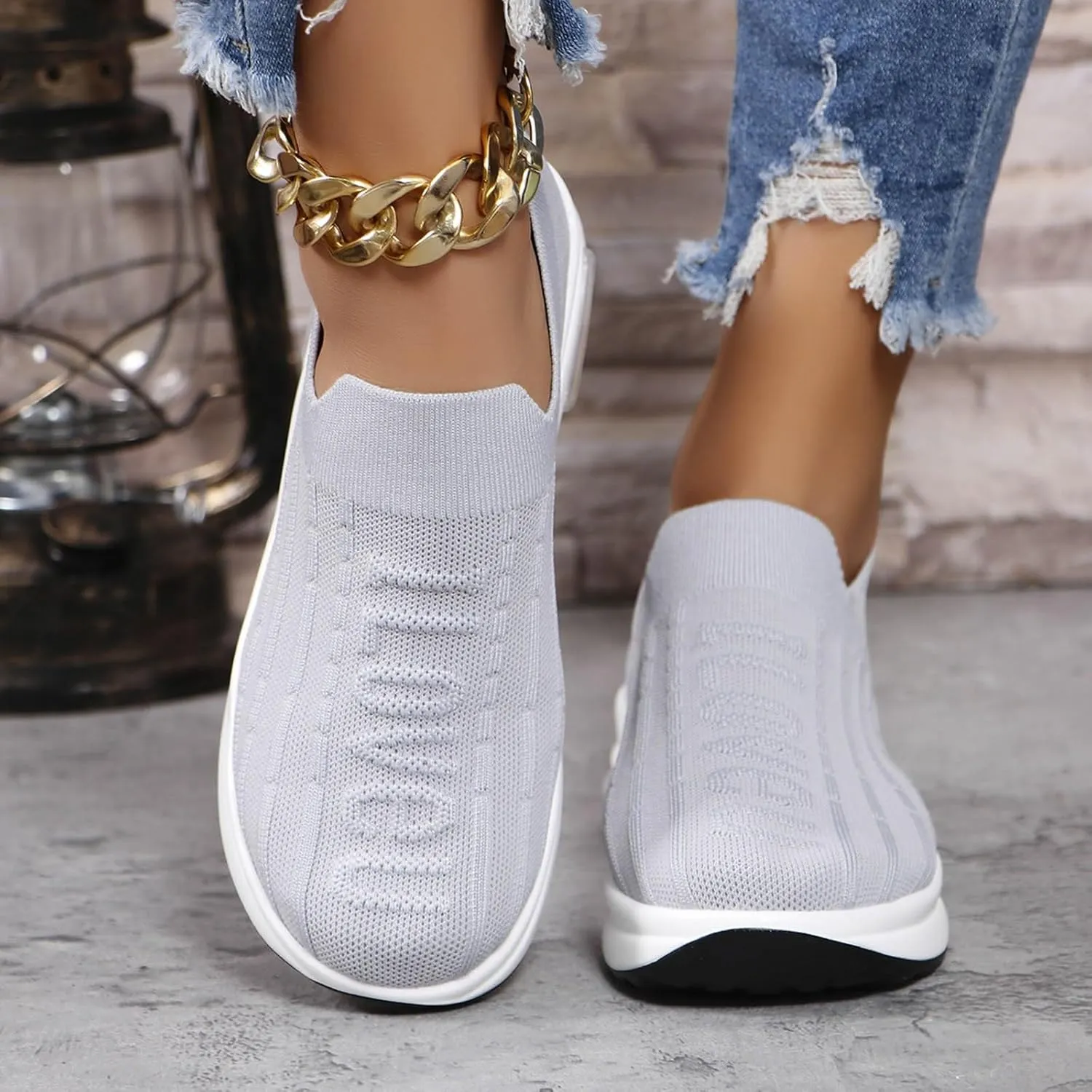 Women Walking Shoes with Arch Support Orthopedic Shoes for Women Sneakers for Women Running Shoes Slip On Casual Shoes Comfortable Fashion Tennis Shoes Mesh Lightweight Sneaker for Work